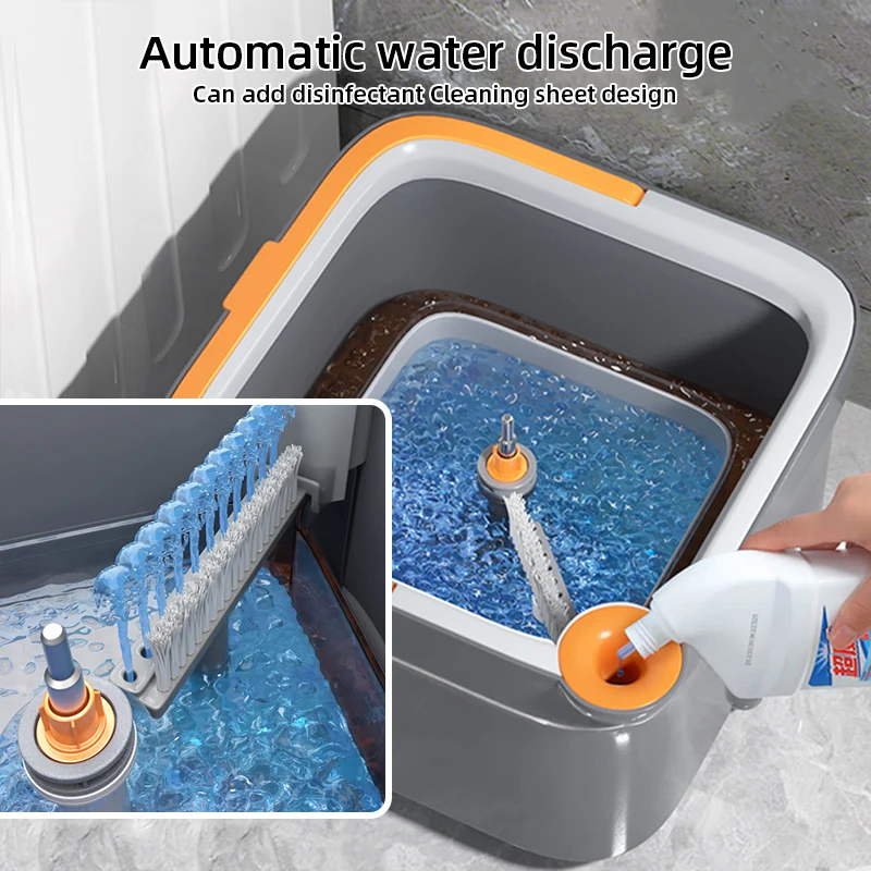 Швабра с вращающимся ведром швабра автоматическим разделением вращающаяся для