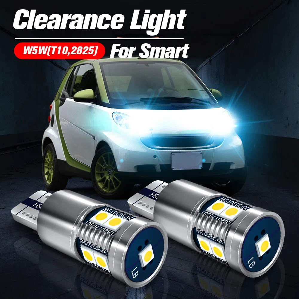 

2pcs LED Clearance Light Parking Lamp Bulb W5W T10 Canbus For Smart Fortwo MK1 450 MK2 451 MK3 453 Forfour MK1 454 Roadster 452