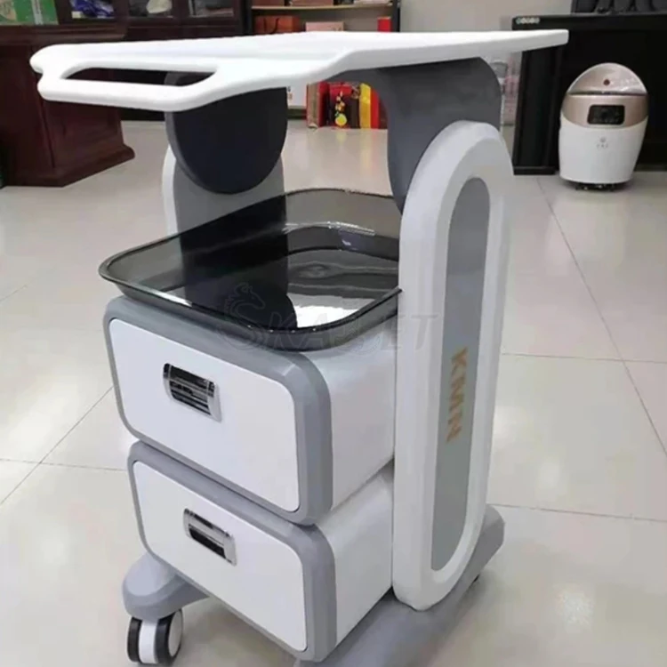 

Brand New Trolley Double Drawer Pedestal Rolling Cart Stand Holder for Beauty Salon SPA Machine