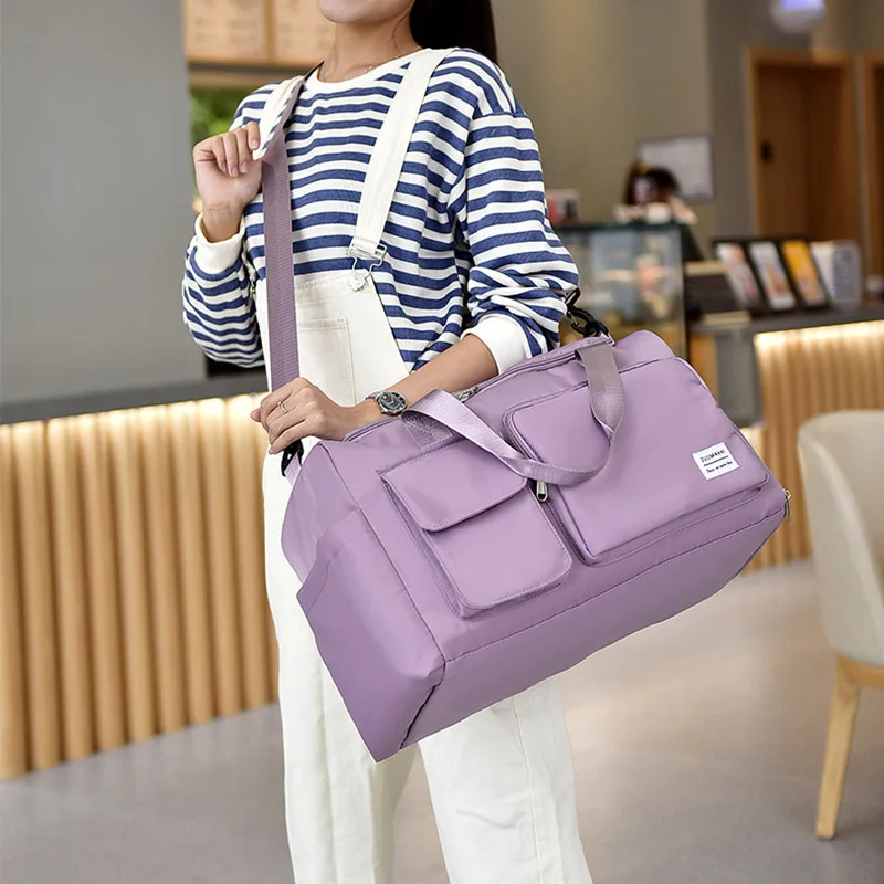 Дорожная сумка для багажа женская и мужская через плечо вместительная уличная