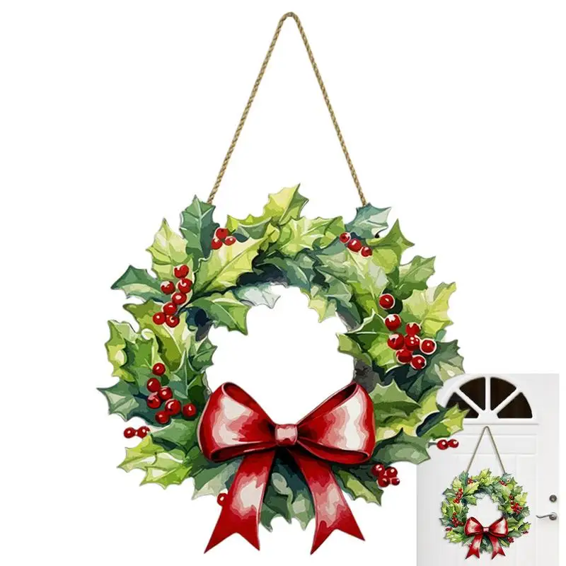 

Christmas Front Door Sign Flated Bowtie Welcome Sign For Front Door Hangable Christmas Door Decorations Home Door Decorations