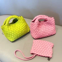 luxury knit tote bag clutch ladies mini chain high quality fashion shoulder bag ladies hobo bag soft crossbody bag