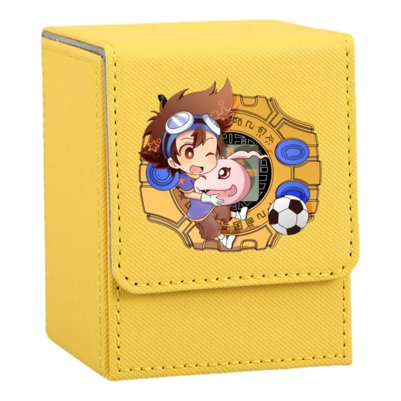 Фото Digimon Adventure Yagami Taichi Card Case Yamato Takenouchi Koromon Diy Кожаные фигурки героев Аниме Коллекция игр Коробка №2