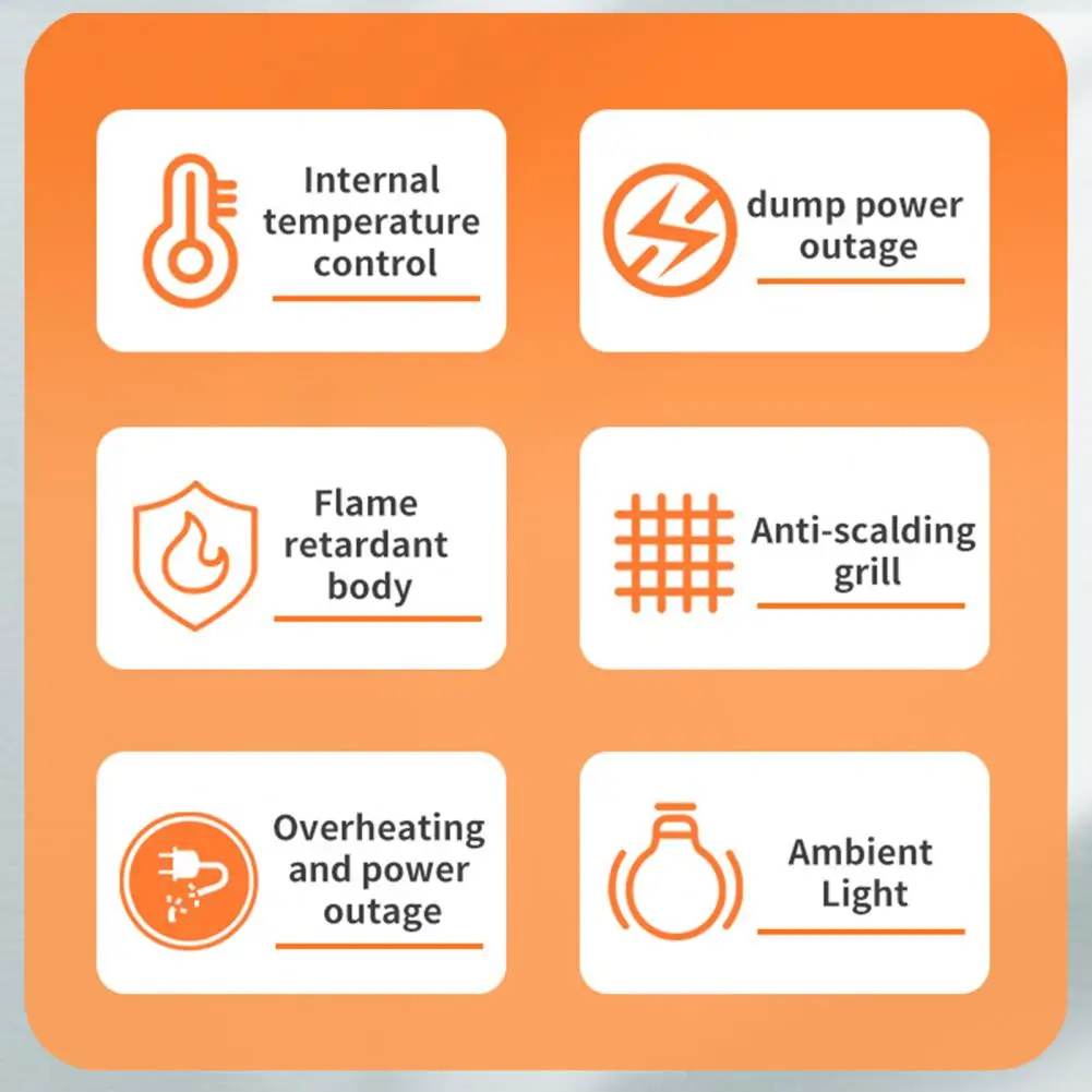 

Многофункциональный нагревательный вентилятор с функцией отключения питания и защитой от ожогов, 6 передач, воздуходувка для теплого возду...
