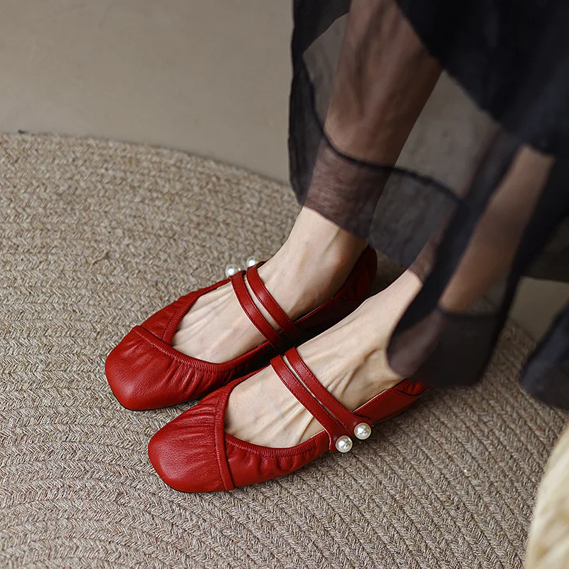 

Fashion Versatile Retro Flat Shoes Women's New Flat Shoes Soft Bottom Peas Shoes Simple Casual Shoes womens shoes