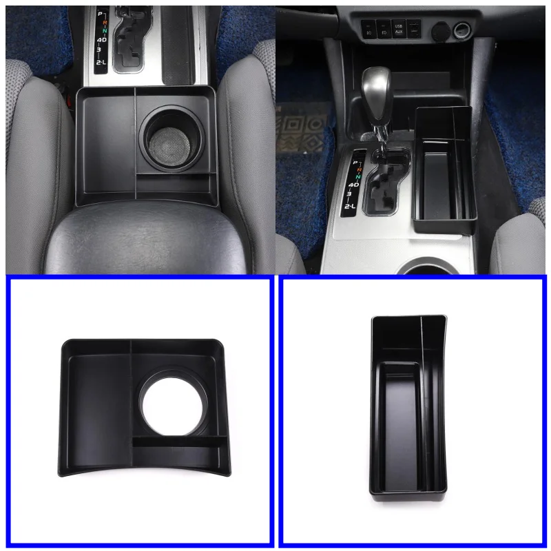 

ABS Black Modification Center Control Multifunction Storage Box Coin Container Tray For Toyota Tacoma 2011-2015 Car Accessories