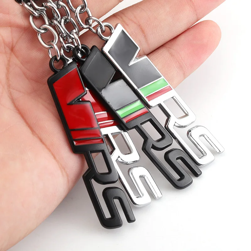 

VRS Logo Emblem Car Keychain Keyrings Metal Key Chain Ring Holder for Skoda Rapid Octavia Fabia Laura Superb 2 3 VRS Yeti Kodiaq