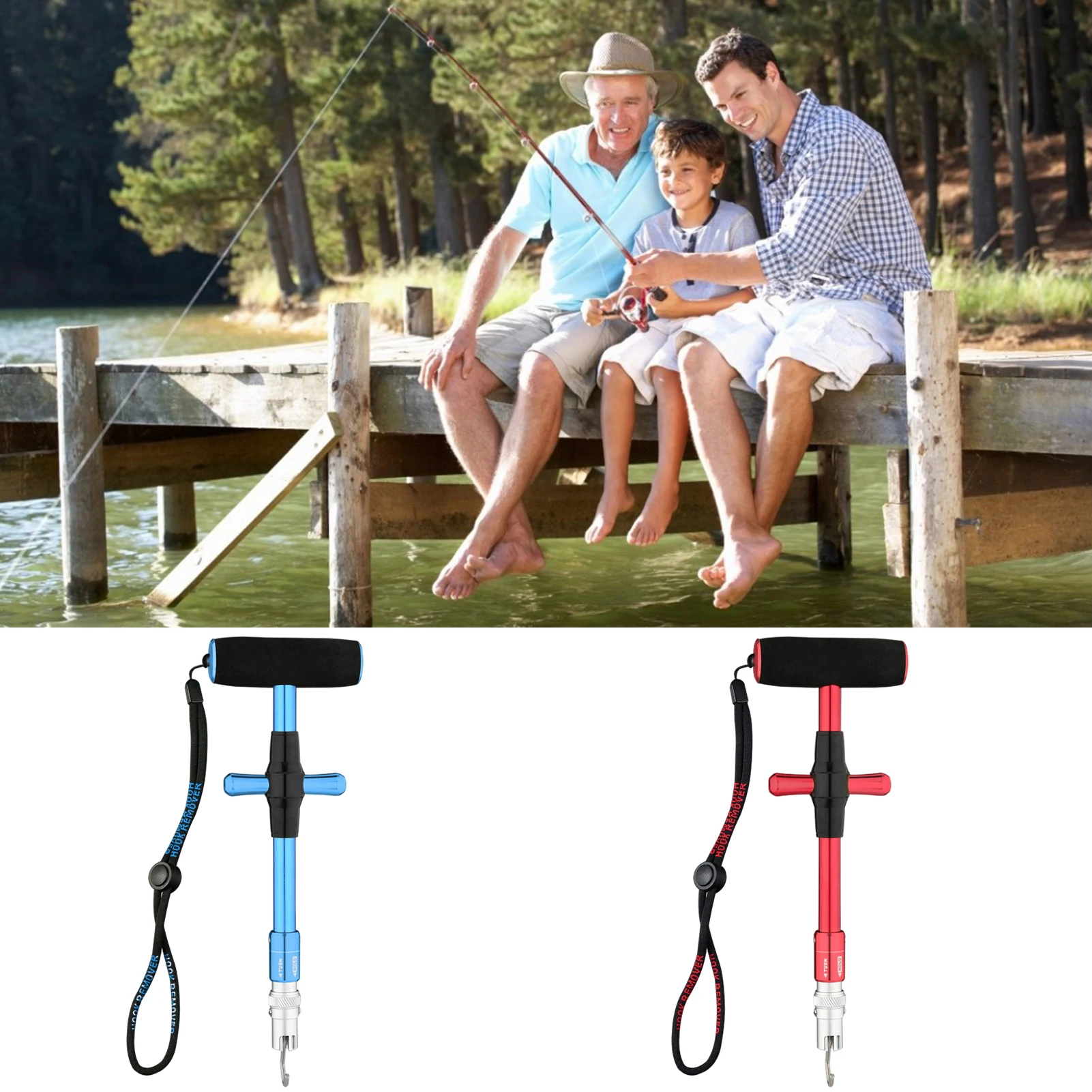 

Portable T-shaped Hook Remover Fishing Squeeze-out Tool