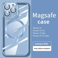 original for magsafe magnetic wireless charging case for iphone 12 13 pro max shockproof coverbuilt in lens film