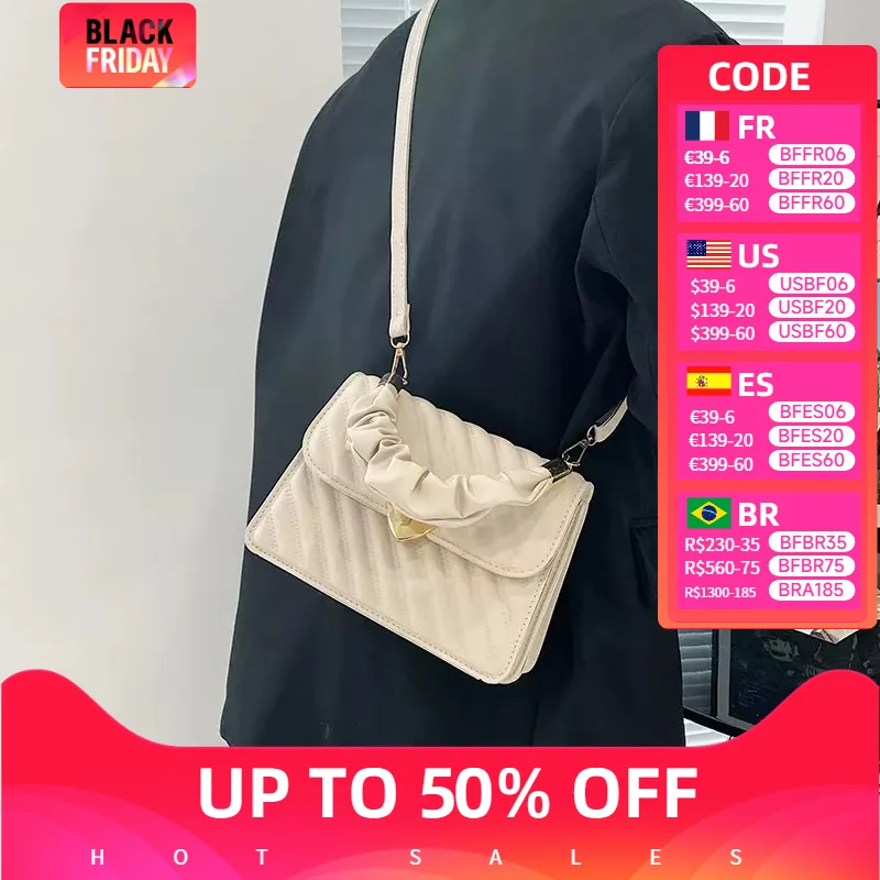 Женская повседневная квадратная сумка-кроссбоди в корейском стиле