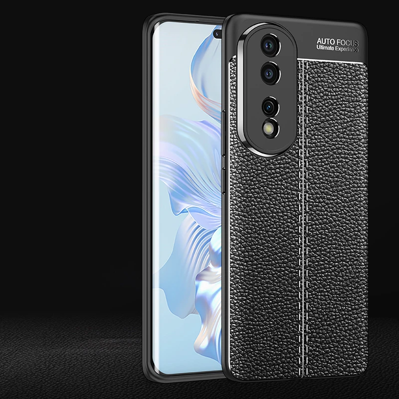 For Huawei Honor 80 Pro Case Cover For Honor 80 Pro Capa New Original Shockproof Back Soft TPU Leather Fundas Honor 80 Pro Cover