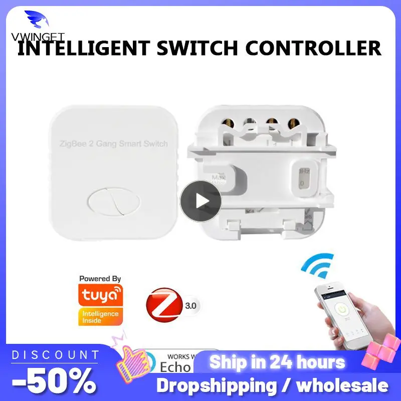 

2 Gang Smart Switch Remote Control Tuya Switches Work With Alexa Google Home Zigbee 3.0 Relay Module Smart Home