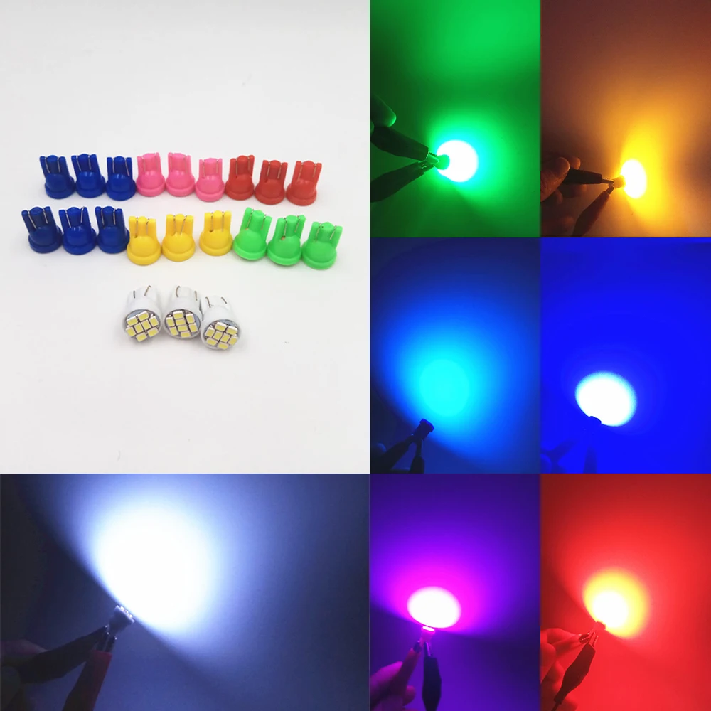 100 шт. рекламный светодиод T10 8 smd 1206 8led 8SMD автомобильный сигнал поворота 194 168 192 W5W