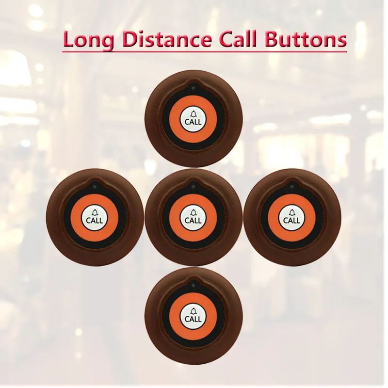 5-кнопочный зуммер QWICALL 433 92 МГц передатчик беспроводная система вызова гостей для