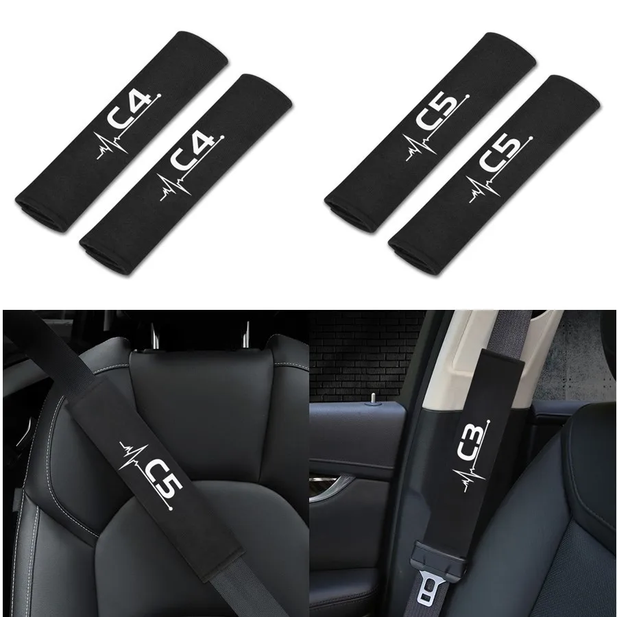 

2 шт., Детские хлопковые накладки на ремни безопасности Citroen C3 C4 C5
