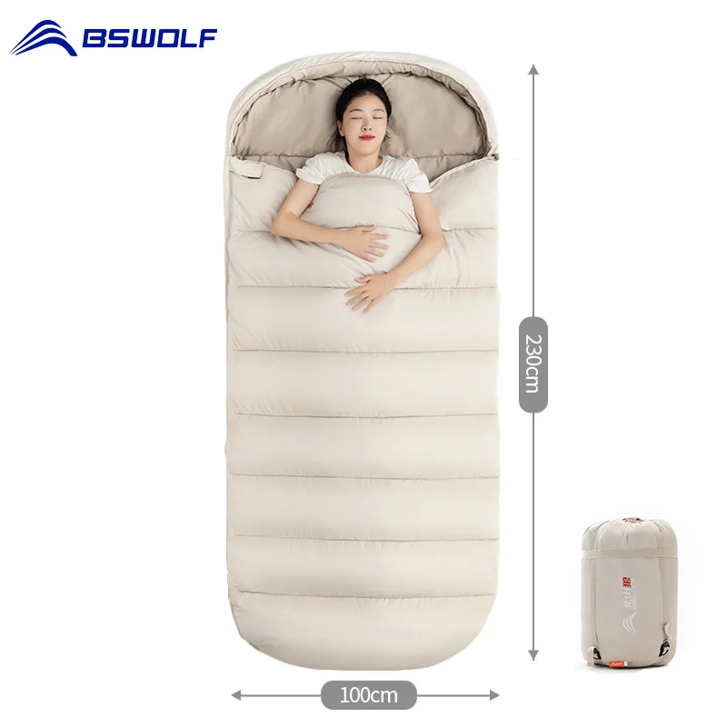 

BSWolf Large Camping Sleeping bag lightweight 3 season Loose Widen Huge bag long size with Liner for Adult Hiking fishing 캠핑 침낭