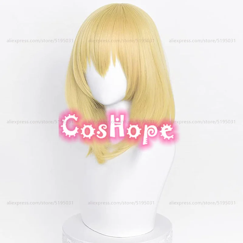 Парик Howl Cosplay Wig Howls Moving Castle 45см короткий золотистый волосы Anime термостойкий синтетика.
