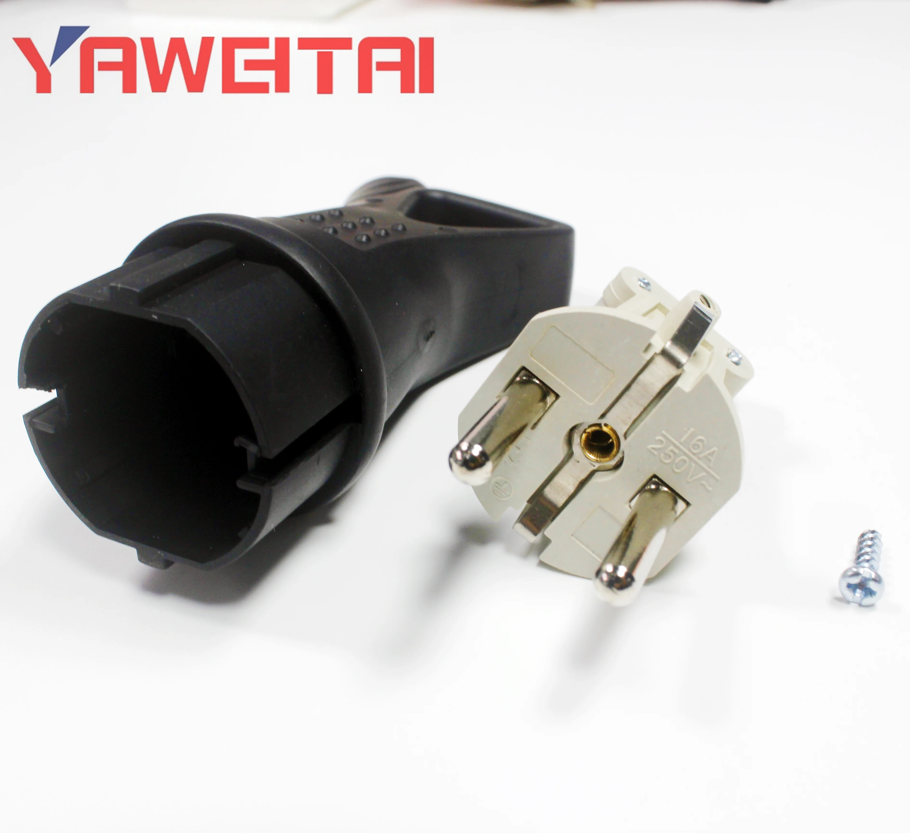 ЕС 16 А 250 В резиновая вилка Electrial Заземленный Европейский разъем с CE IP54 для