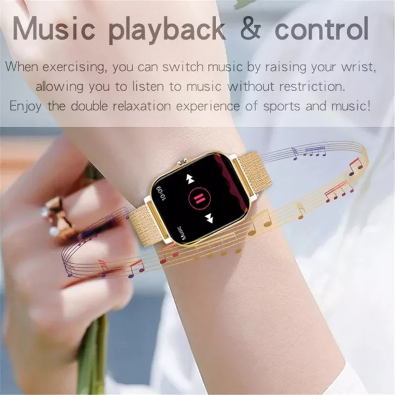 

Women Smart Watch Men 1.69" Full Touch Screen Heart Rate Fitness Tracker Ladies Watch Bluetooth Call Smart Clock for Androi