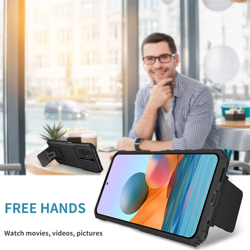 Чехол-подставка для Xiaomi Redmi Note 10 защитный чехол телефона Pro Max 10S бронированная