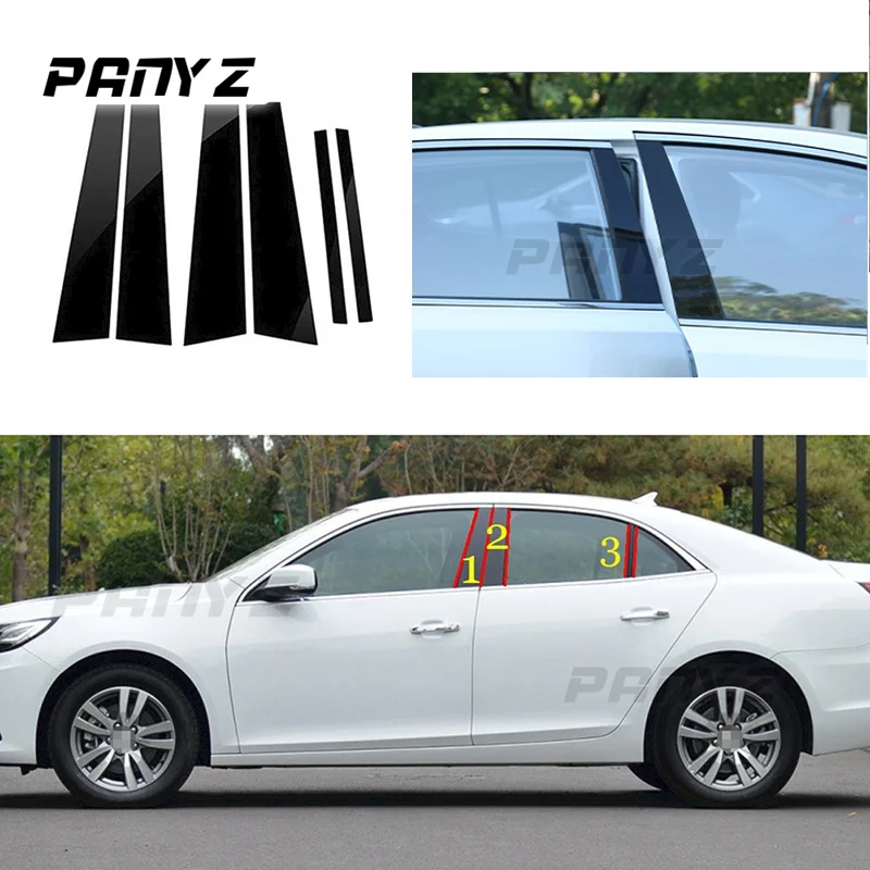 

Car Styling Pillar Posts for Chevrolet Malibu Sedan 2013 2014 2015 Door Window Molding Cover Trims Stickers Auto Accessories