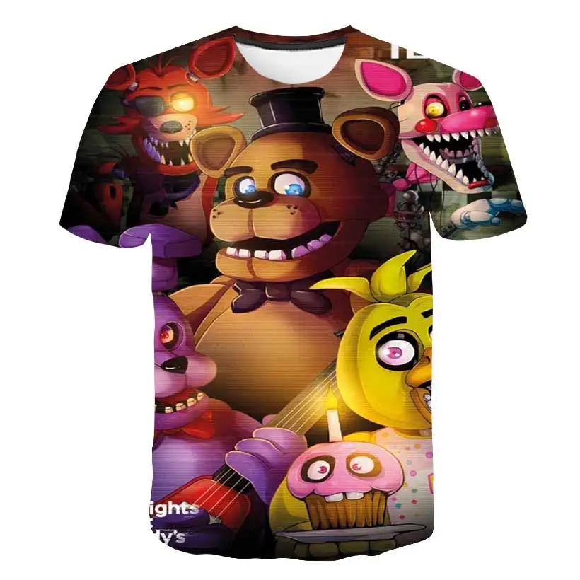 

The Fifth Night 3D Print Children's T-Shirt Fashion Round Neck 3-12 Years Old Boy Girls Clothing Kids Love Lnteresting Shorts
