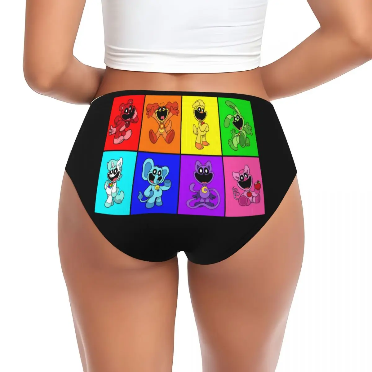 Красочные улыбающиеся трусики с большим ртом на заказ женские дышащие