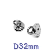 12510pcs d32 strong magnet hook fishing magnet deep sea fishing magnet bracket ring strong magnetic hook magnet finder dia32