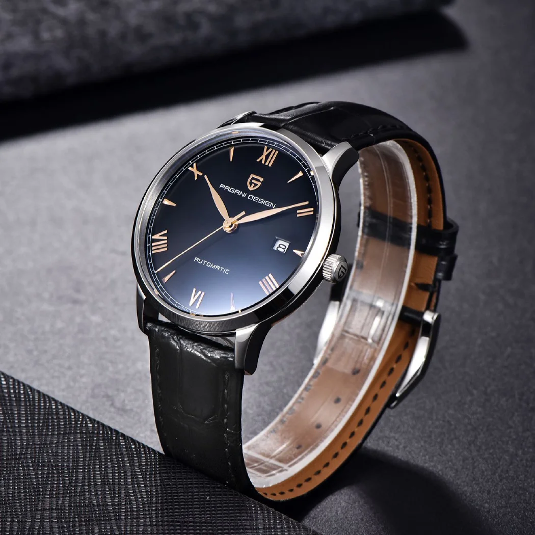 

Часы PAGNIDE Мужские механические, дизайнерские автоматические ультратонкие минималистичные наручные, с сапфировым стеклом, 40 мм, NH35