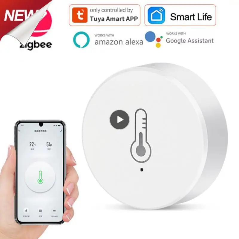 

Real Time Tuya Smart Life Zigbee Temperature And Humidity Sensor Thermometer Monitor Work for Alexa Google Home Assistant