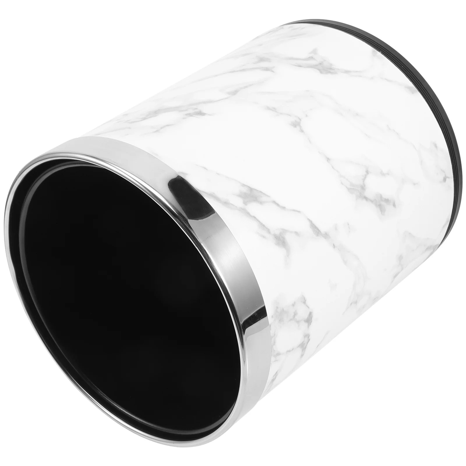 

Can Trash Garbage Bin Bathroom Waste Container Basket Wastebasket Marble Kitchen Holder Paper Table Bedroom Storage Desk Outdoor