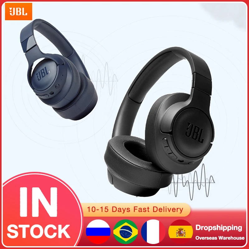 Original JBL TUNE 700BT Bluetooth-Compatible Headphones Ultra-Long Life Sports Headphones Wireless Pure Bass Gaming Earbuds