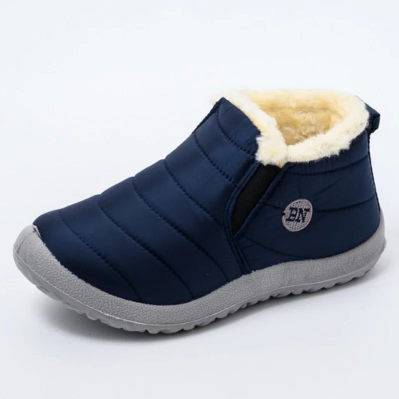 Women Boots Slip On Winter Shoes Ankle Botas Mujer Waterpoorf Snow Female Plush Flats Casual 35-44 WSH4162
