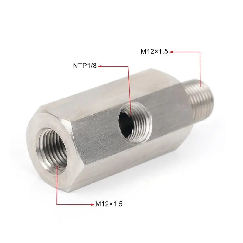 

Боковые отверстия из нержавеющей стали 1/8 "NPT, гнездо M12 M10 M14 1/8NPT 1/4NPT, разъем датчика давления масла, адаптер для калибра линии подачи