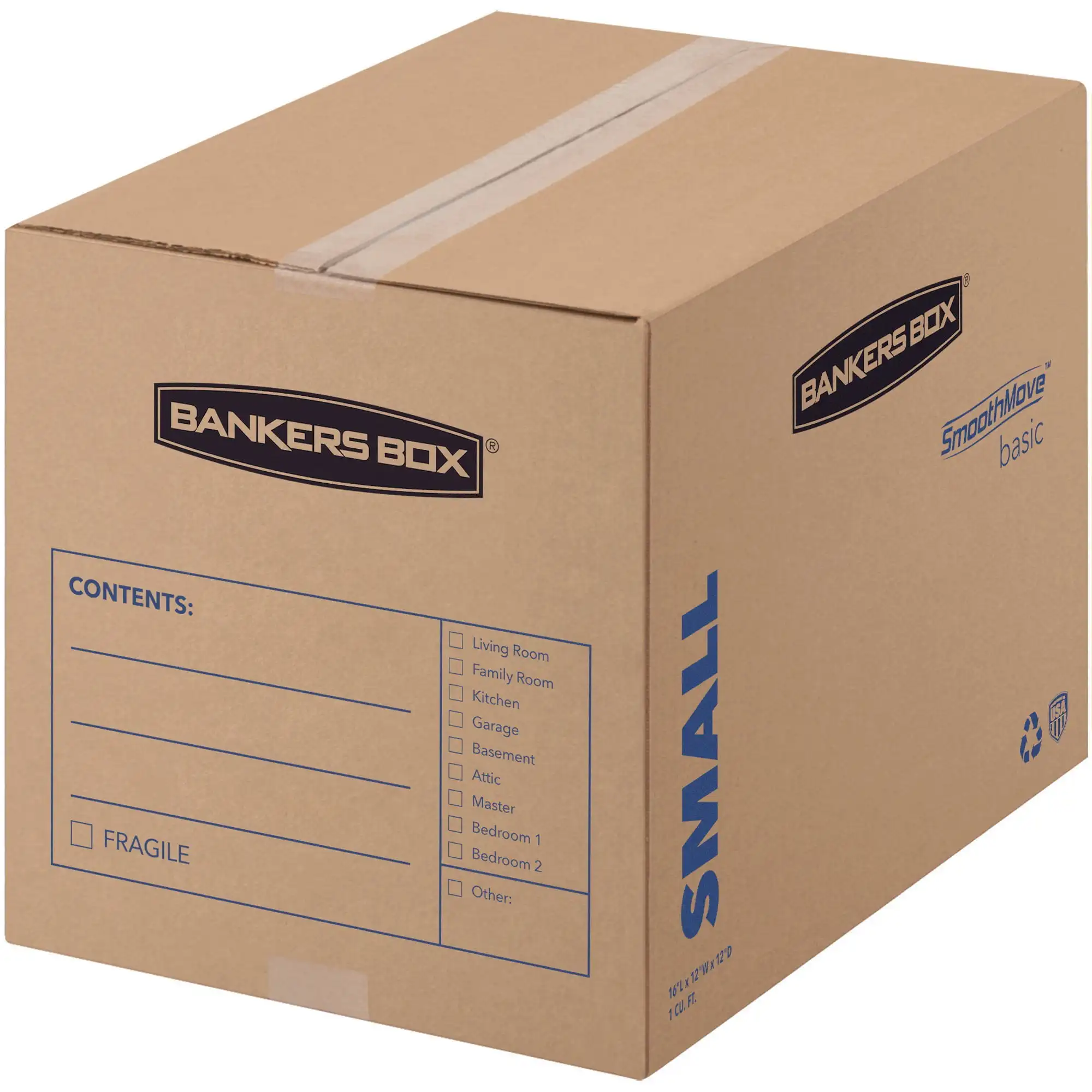 

Basic Moving Boxes, Small, Kraft, Black, 25 / Carton (Quantity)