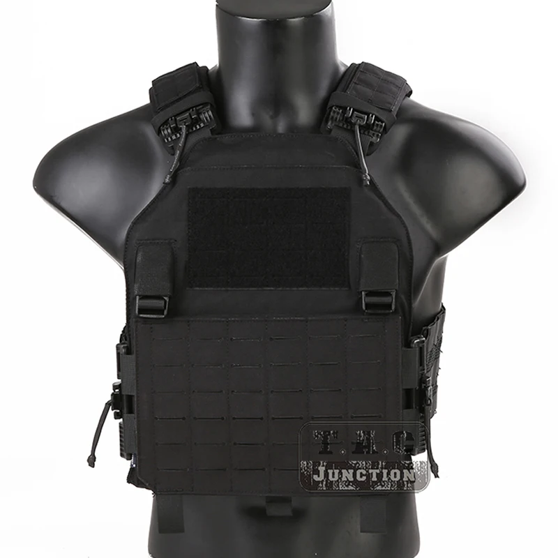 

Emersongear Tactical LAVC Assault Vest Emerson Laser Cut MOLLE Plate Carrier Low Profile Quick Release Rapid Modular Vest Black