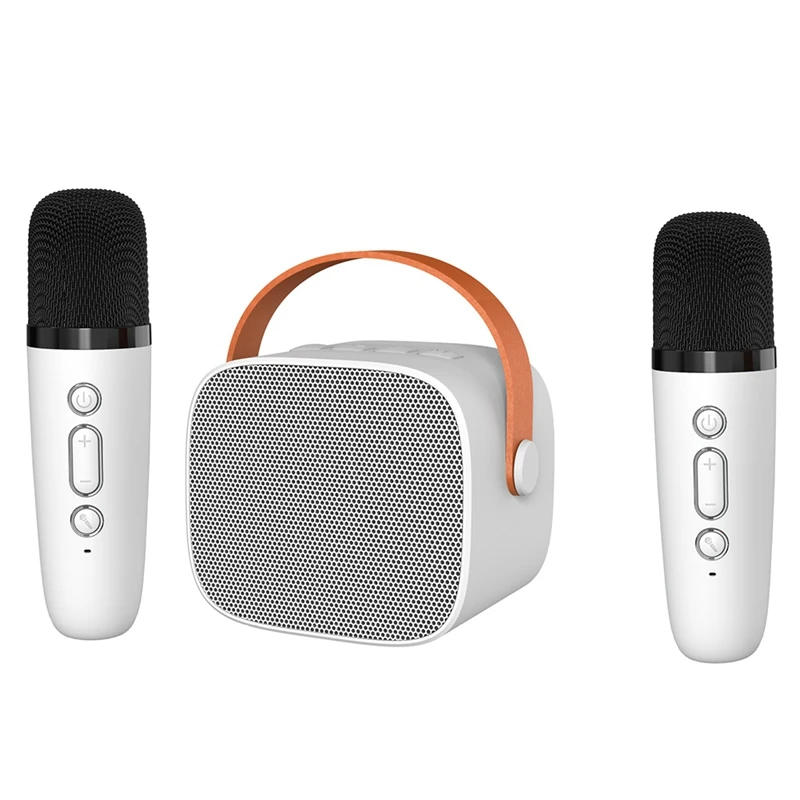 

Mini Karaoke Machine With 2 Wireless Microphones For Kids Adults, 18 Pre-Loaded Songs, Portable Bluetooth