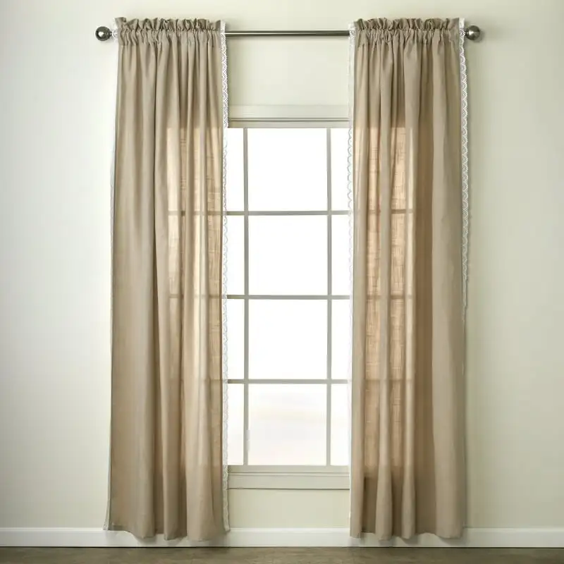 

Elegant and Chic Light-Filtering Rod Pocket Curtain Panel Set - 104" x 84", 2 Panels - Enhance Your Home Decor.