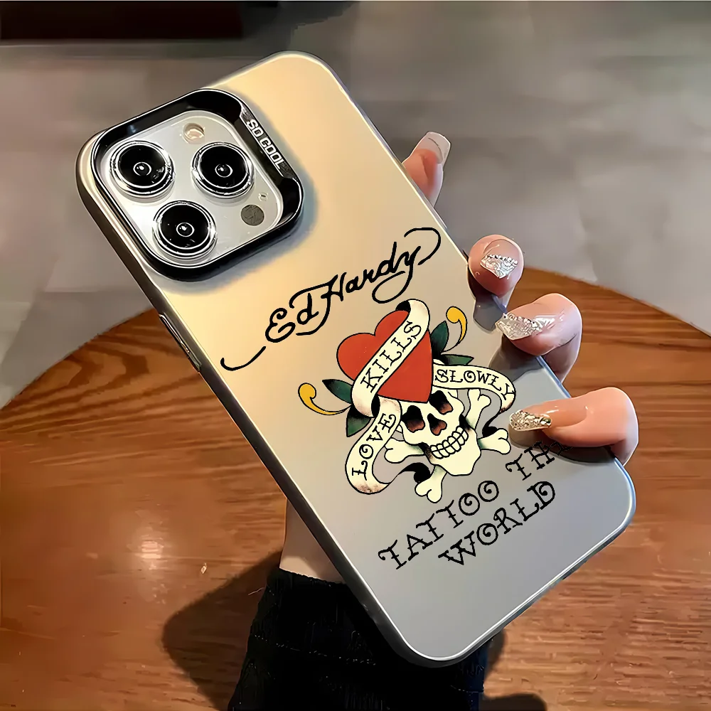 E-Ed H-hardy Чехол для телефона Модный чехол IPhone 16 15 14 Plus 13 12 11 Pro Max X Xs XR 8 7 Матовый