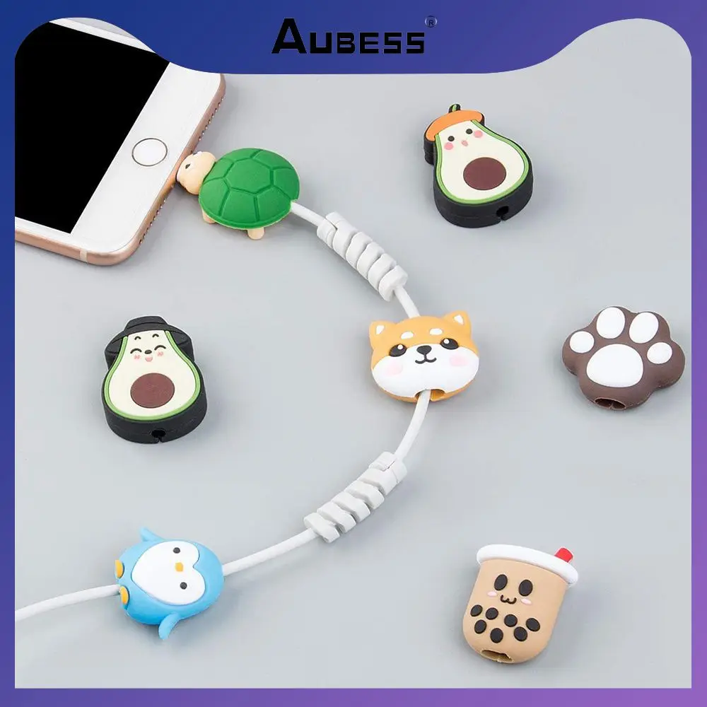 

Usb Cable Protector Cartoon Mini Cable Cover Portable Durable Cable Head Case Charging Cable Accessories Cable Protection Cute