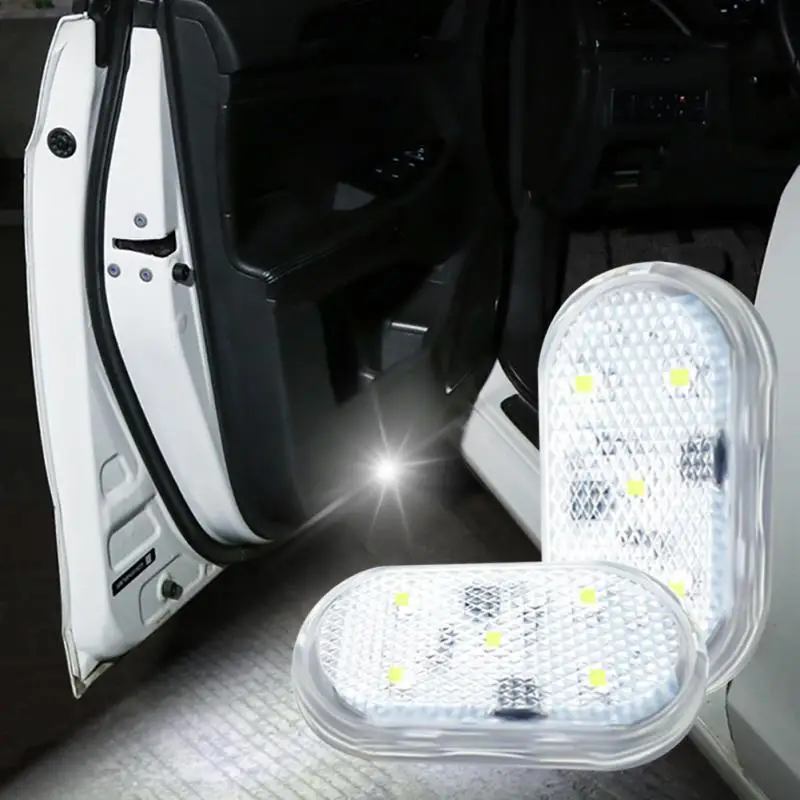 

Автомобильный светильник для открывания двери с USB-зарядкой, беспроводной магнитный светодиодный светильник для двери автомобиля, безопас...