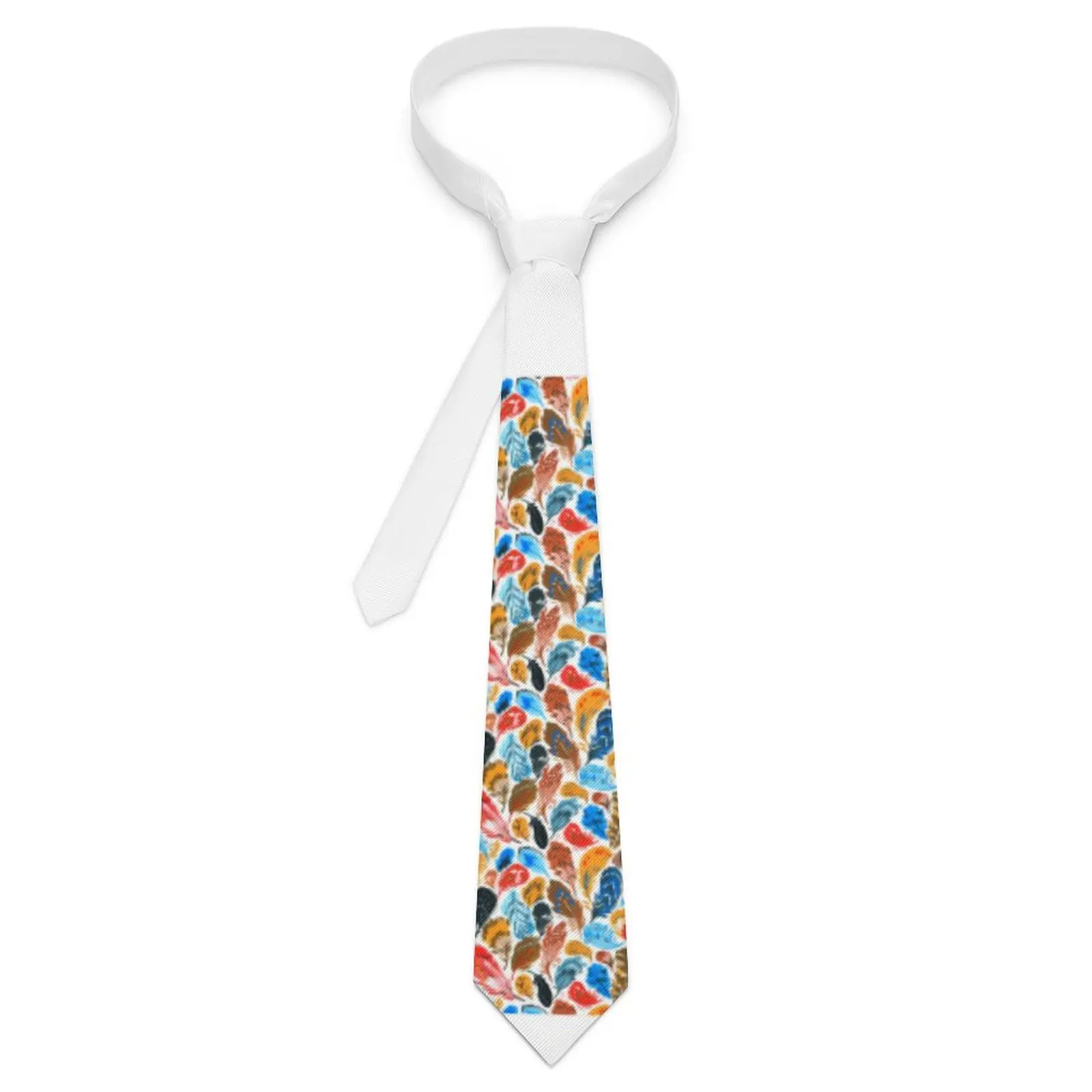 

Мужской галстук яркие перья шеи галстуки красочный принт ретро повседневный воротник галстук дизайн свадьбы высокое качество