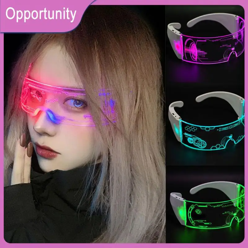 

Colorful Glasses Frames Rechargeable Glow Party Glasses Music Festival Futuristic Technology Unisex Luminous Party Glasses
