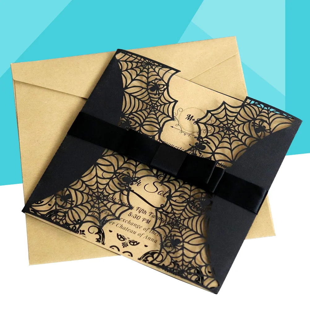 

Invitationinvitations Party Bowknotcut Hallow Wedding Birthdayhorror Spiderweb Hollow Spider Shower Baby Greeting Invites Kits