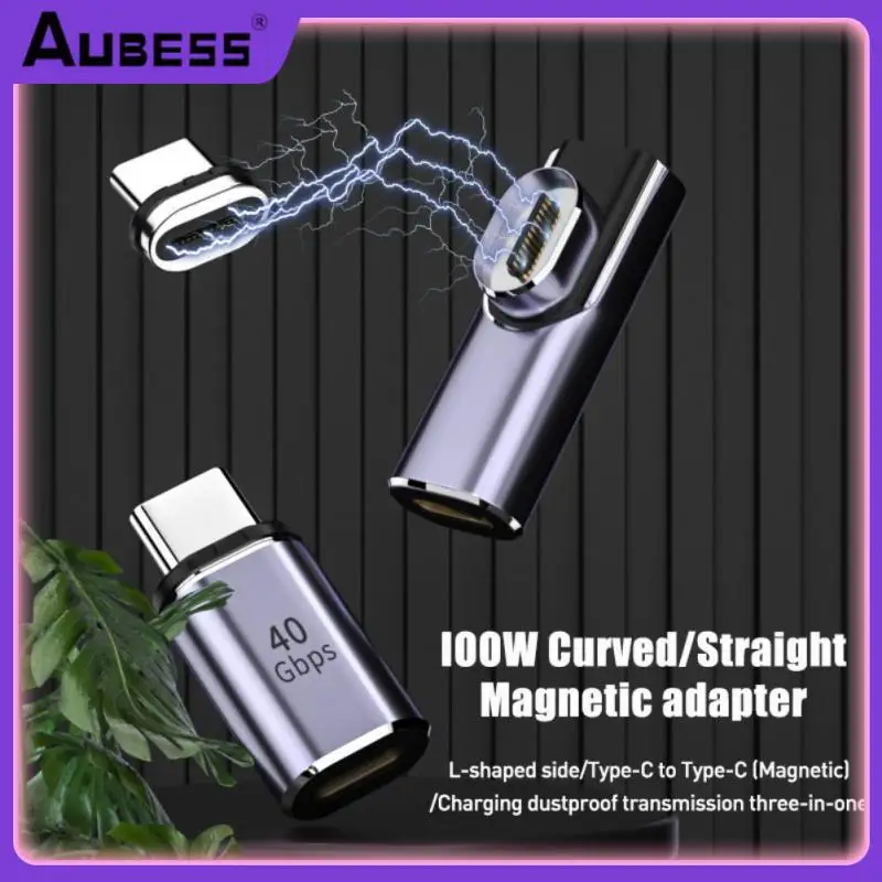 

Magnet Pd Charger 100w Fast Charging Magnetic Charger Adapter Aluminum Alloy 40gbps Data Transfer For Macbook 8k@60hz