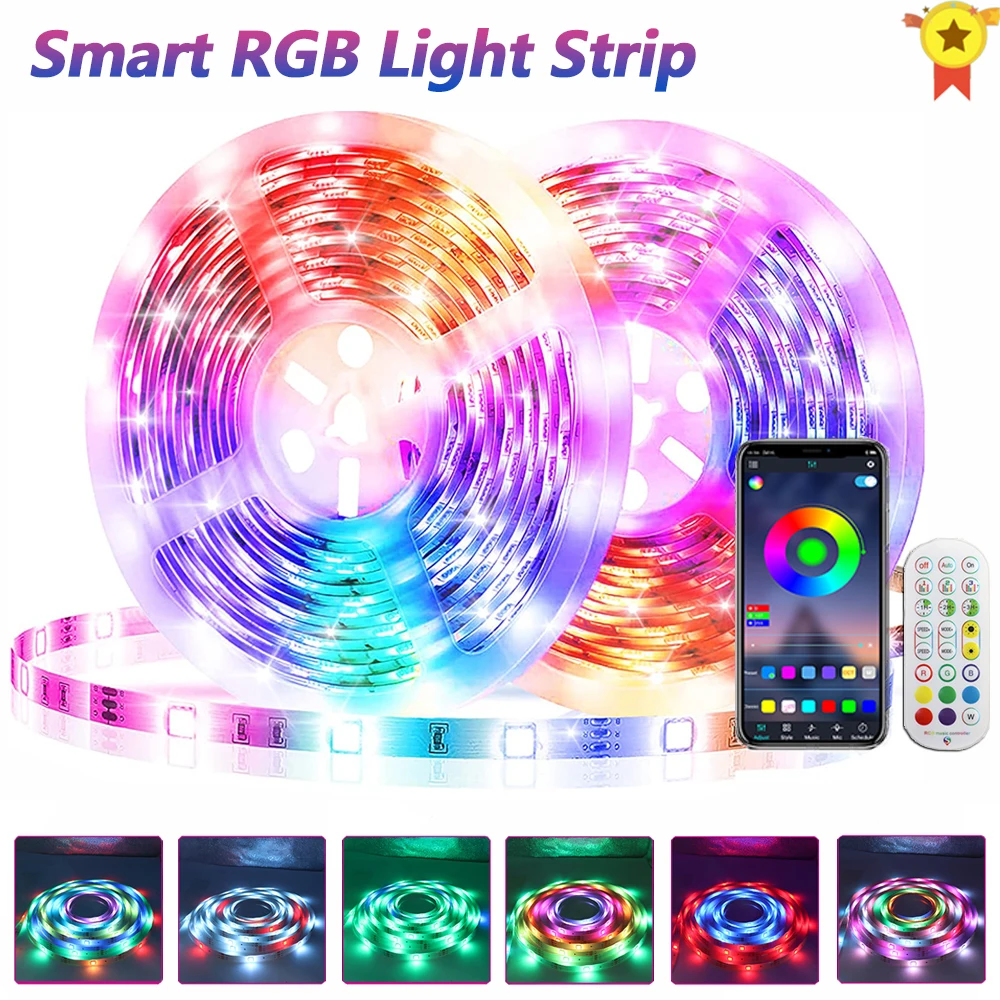 Светодиодная лента 5050 RGB 5 м 10 водонепроницаемая Диодная гибкая светодиодная 15 с