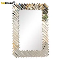 New European and American Light Luxury Style Bathroom Toilet Half-length Mirror Porch Dressing Table Glass Large Hanging Mirrors