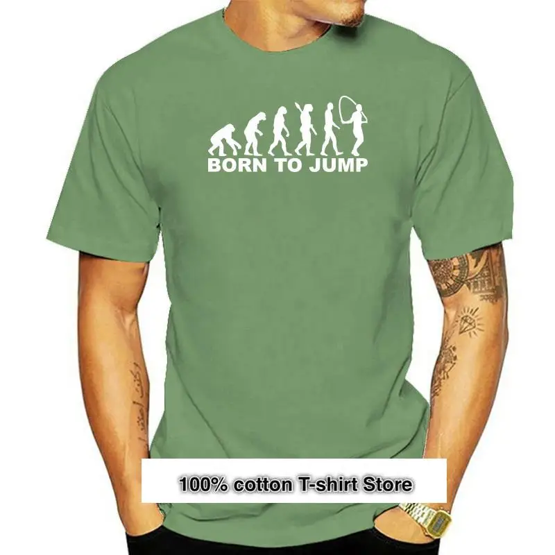 Camiseta de Evolution Born To Jump Rope para hombre, camiseta de estilo Popular, camisetas de moda para hombre