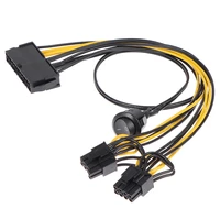 1pc atx power 24pin to dual 62 pin 8 pin with on off switch cable 6pin 8pin male to 24 pin female power supply cable