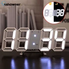 Большие 3D настенные часы, светодиодный цифровые электронные часы, автоматическая подсветка даты и температуры, настольный домашний декор